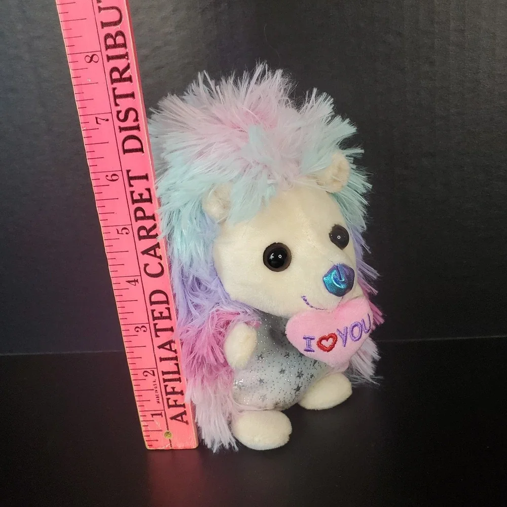 Rainbow Furry Hedgehog Valentine's Day Love‎ Plush 6